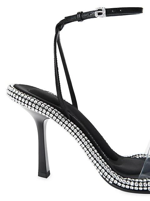 商品Alexander Wang|Nima Crystal-Embellished PVC Ankle-Strap Sandals,价格¥2455,第2张图片详细描述