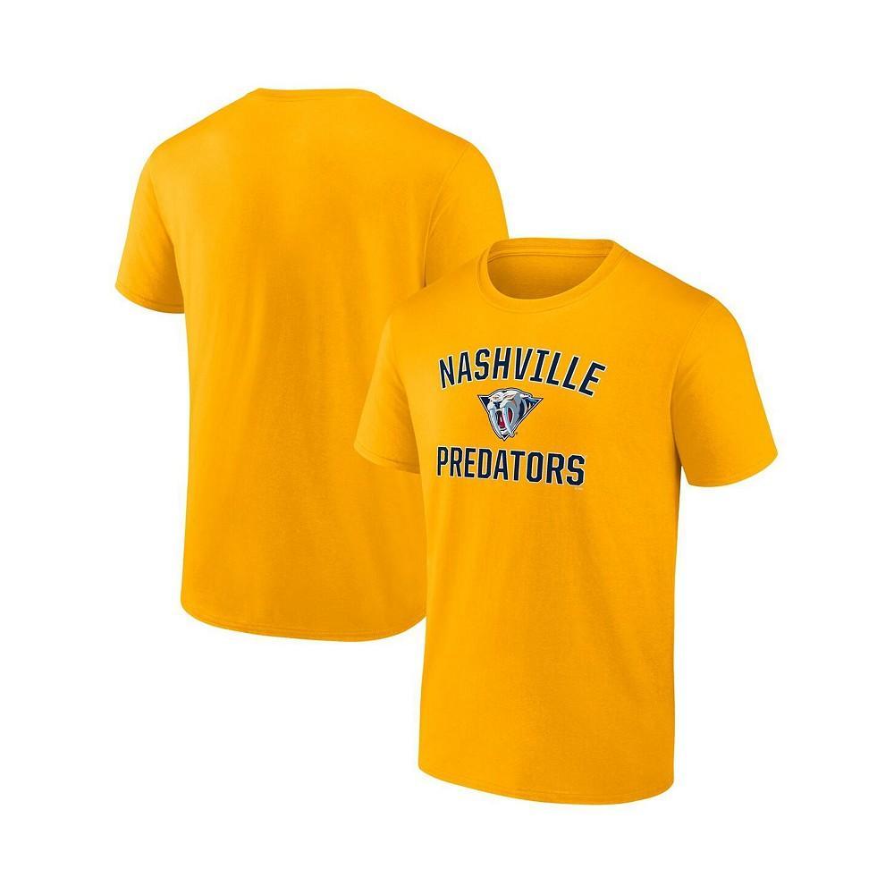 商品Fanatics|Men's Branded Yellow Nashville Predators Special Edition 2.0 Wordmark T-shirt,价格¥216,第1张图片