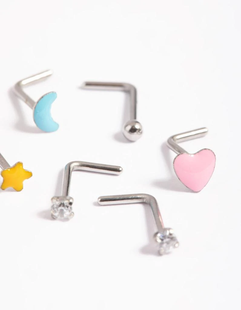 商品Lovisa|Surgical Steel Motif Nose Stud Pack,价格¥36,第3张图片详细描述