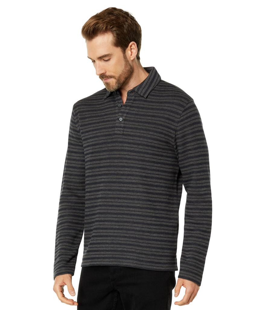 商品Vince|Double Knit Jacquard Long Sleeve Polo,价格¥1702,第1张图片