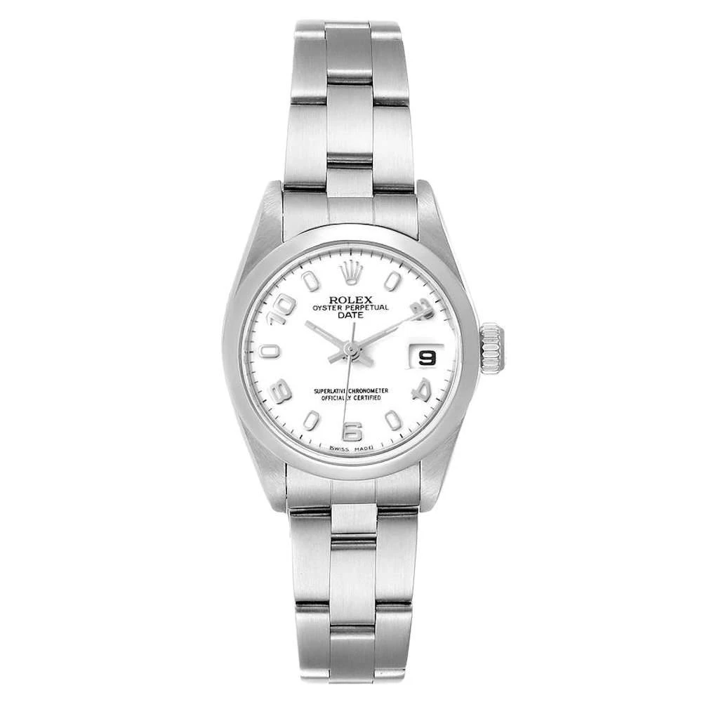 商品[二手商品] Rolex|Rolex White Stainless Steel Oyster Perpetual Date 79160 Women's Wristwatch 26 MM,价格¥37987,第1张图片