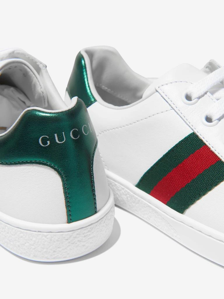 商品Gucci|Kids Leather Ace Trainers,价格¥2364,第4张图片详细描述