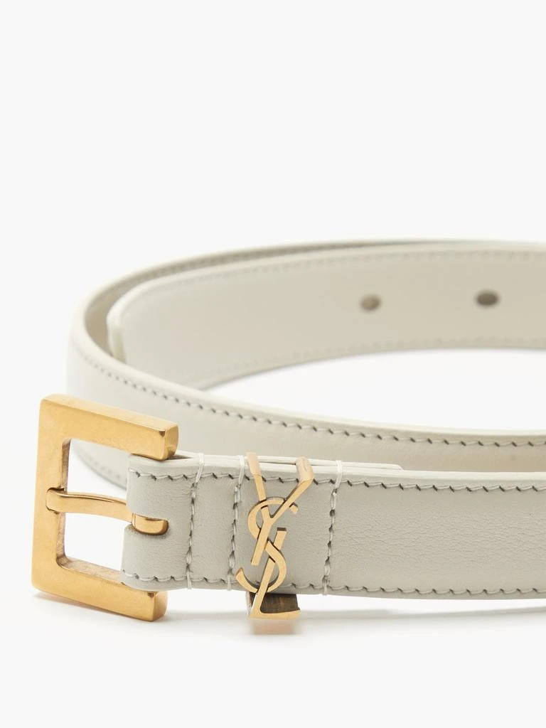 商品Yves Saint Laurent|YSL-plaque leather belt,价格¥4168,第2张图片详细描述