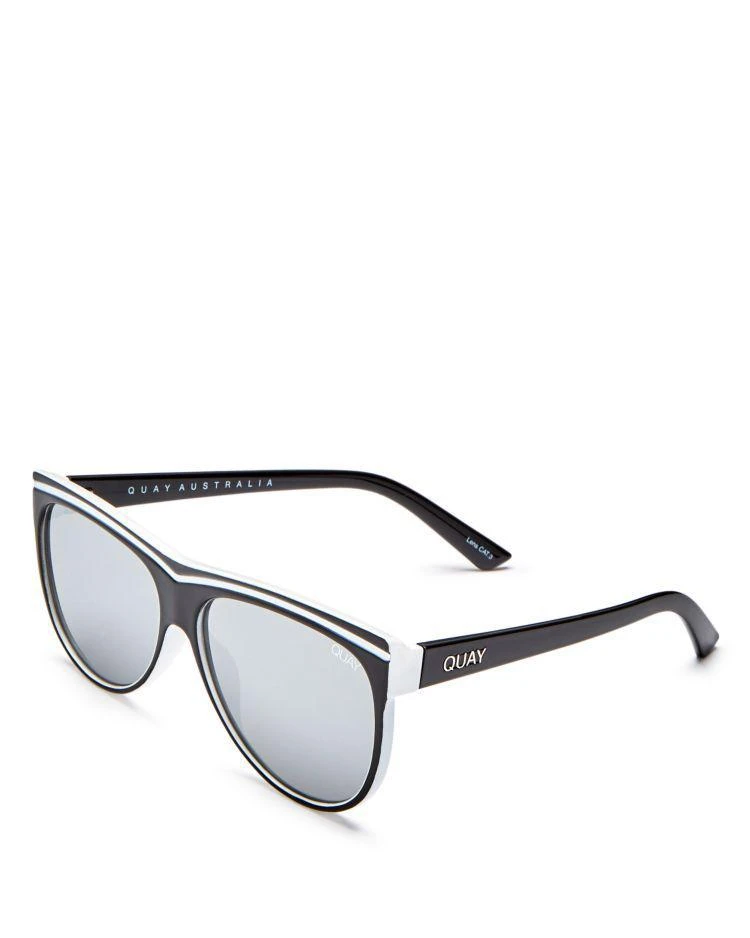 商品Quay|Women's Hollywood Nights Mirrored Square Sunglasses, 55mm,价格¥445,第2张图片详细描述