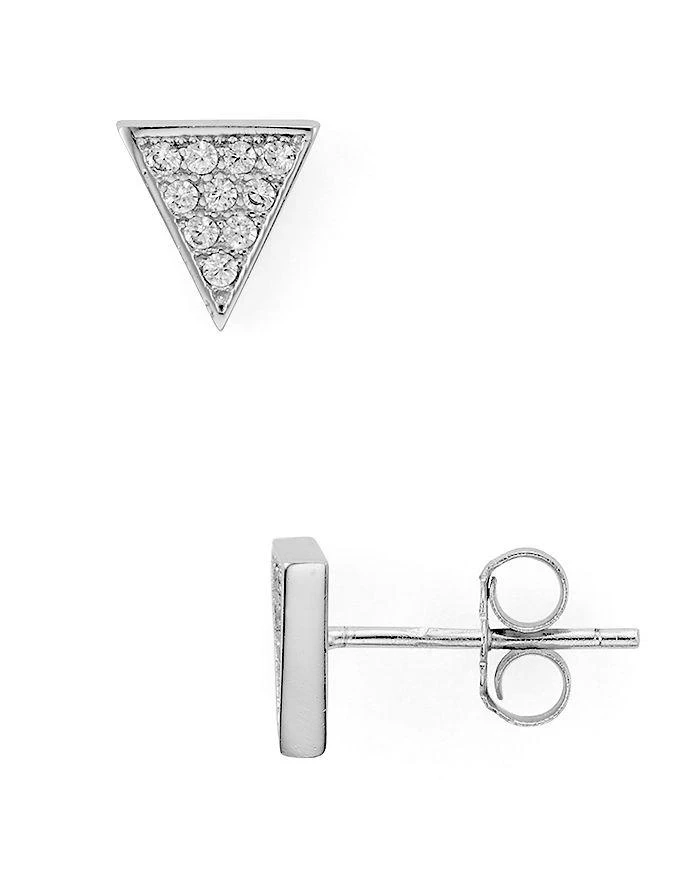 商品AQUA|Sterling Silver Triangle Stud Earrings - 100% Exclusive,价格¥718,第1张图片