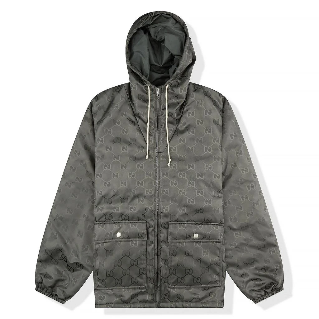 商品Gucci|Gucci Off The Grid GG Monogram Grey Hooded Jacket,价格¥11290,第1张图片