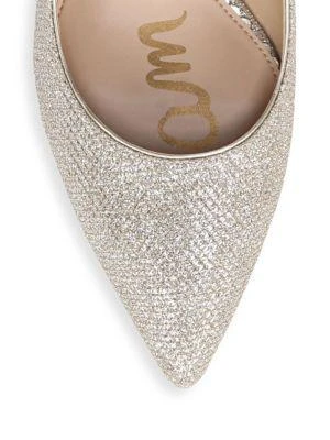 商品Sam Edelman|Dori Metallic Leather Kitten-Heel Pumps,价格¥633,第3张图片详细描述