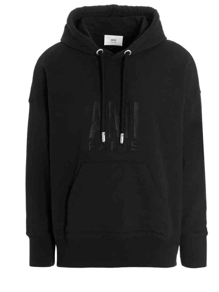 商品AMI|AMI Logo Printed Drawstring Hoodie,价格¥1316,第1张图片