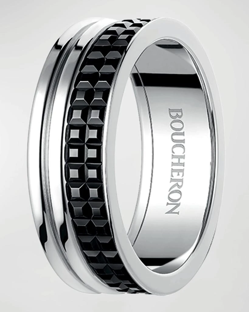 商品Boucheron|18K White Gold Quatre Black Edition Large Ring, EU 52 / US 6,价格¥26691,第2张图片详细描述