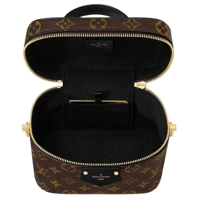 商品[国内直发] Louis Vuitton|Vanity PM 字母徽标拉链开合 涂层帆布 单肩斜挎手提包 小号 女款 棕色,价格¥24448,第3张图片详细描述