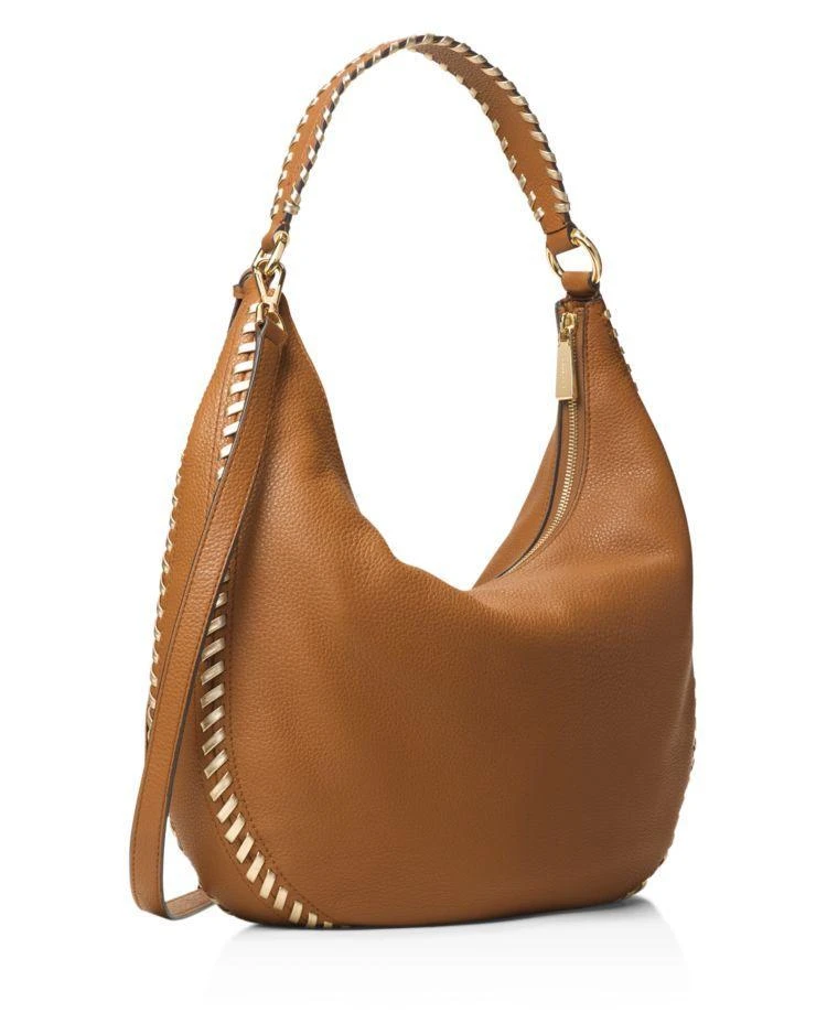 商品Michael Kors|Lauryn Contrast Stitch Large Leather Shoulder Bag,价格¥1774,第4张图片详细描述