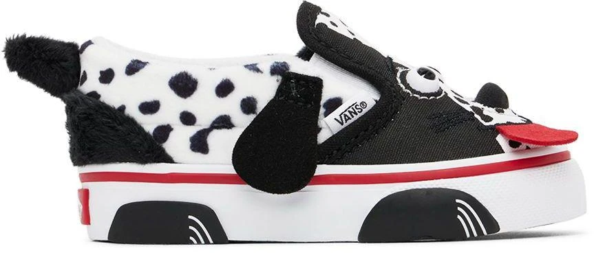 商品Vans|Baby Black & White Dog Slip-On V Sneakers,价格¥227,第1张图片