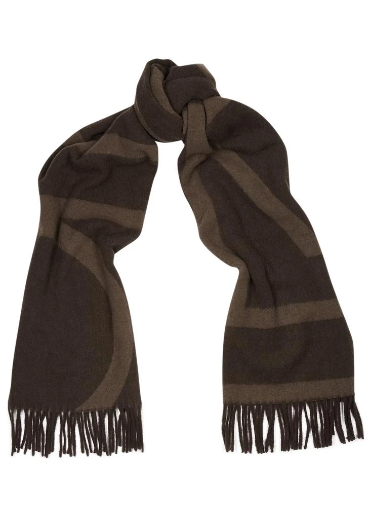 商品Totême|Brown logo-jacquard wool scarf,价格¥2450,第1张图片