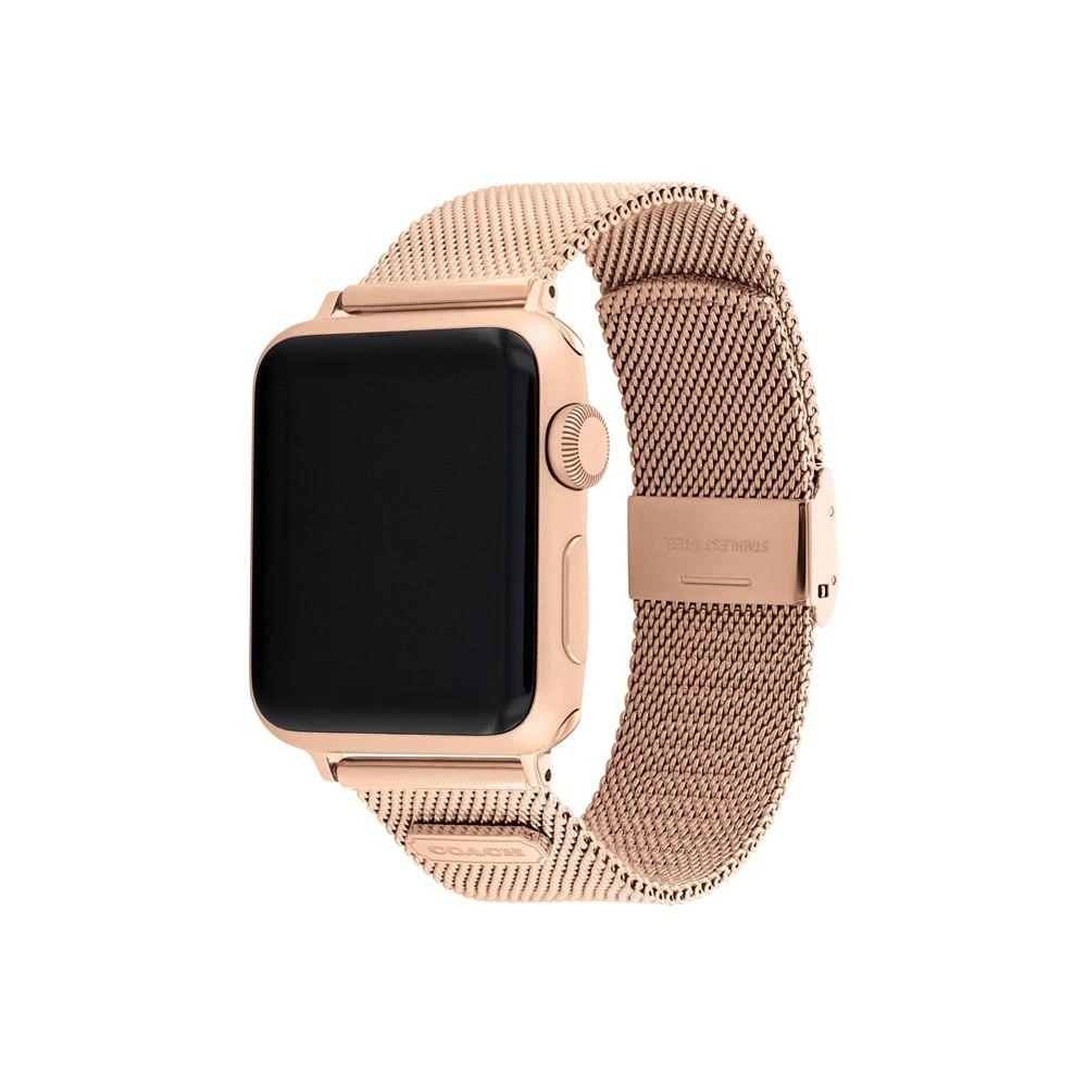 商品Coach|Rose Gold-Tone Mesh Bracelet 38/40/41mm Apple Watch Band,价格¥919,第2张图片详细描述