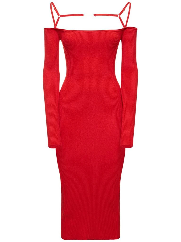商品Jacquemus|La Robe Sierra Ribbed Jersey Midi Dress,价格¥1894,第1张图片