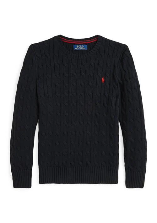 商品Ralph Lauren|Lauren Childrenswear Boys 8 20 Cable Knit Cotton Sweater,价格¥342,第1张图片