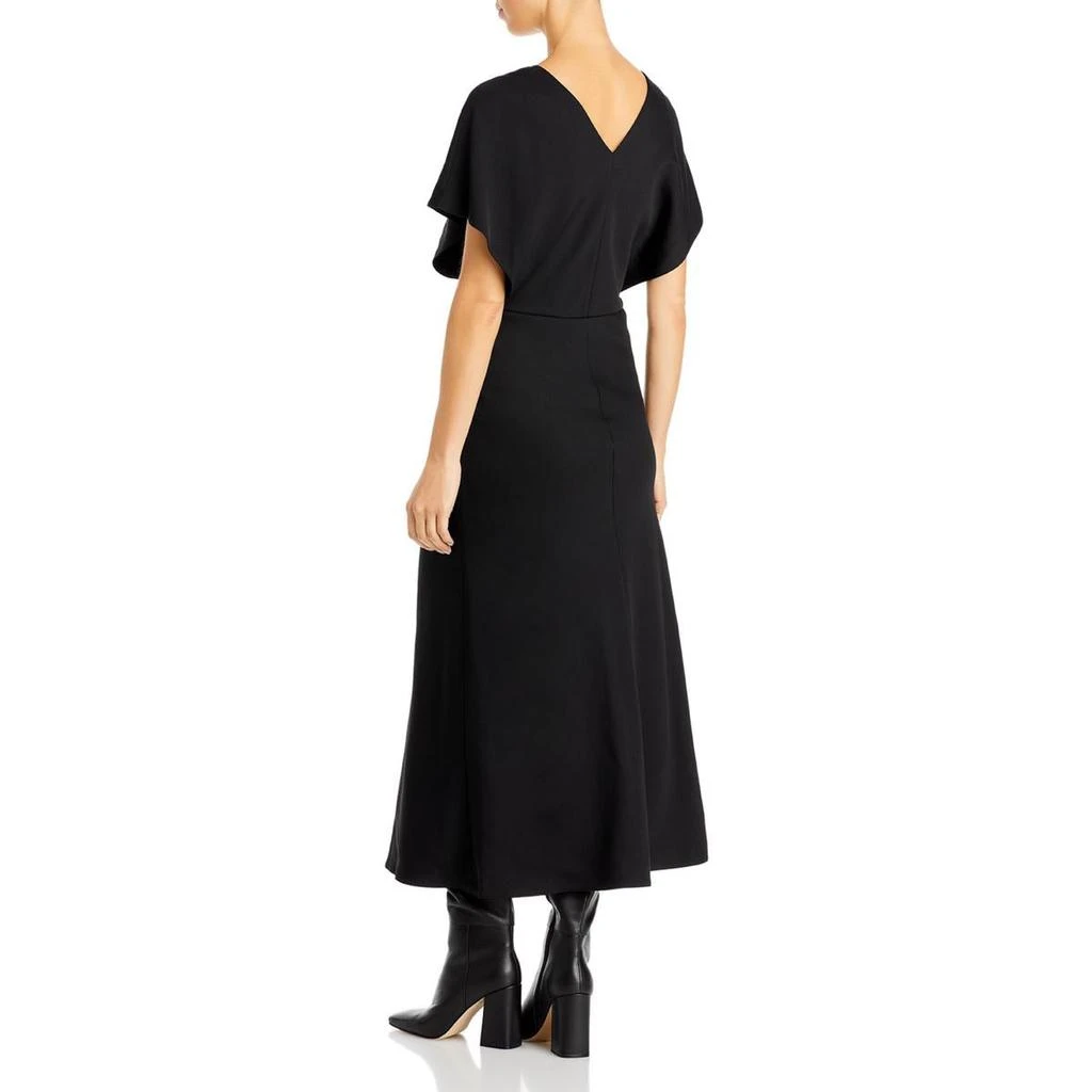 商品Vince|Vince Womens Linen Blend V-Neck Midi Dress,价格¥554,第2张图片详细描述