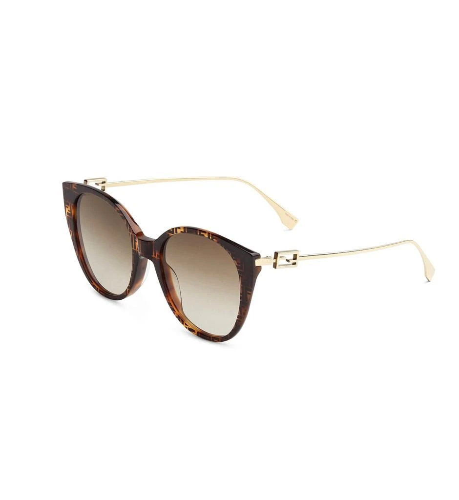 商品Fendi|Brown Gradient Cat Eye Ladies Sunglasses FE40047I 55F 54,价格¥1052,第1张图片