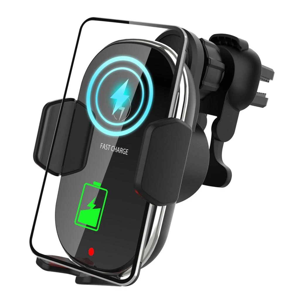 商品Global Bazaar|15W Fast Charge Car Wireless Phone Charger & Air Vent Mount - Fits iPhone 13/12 Pro Max,价格¥278,第1张图片