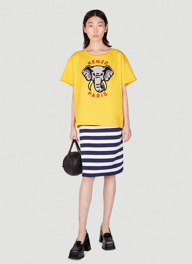 Embroidered T-Shirt in Yellow商品第2张图片规格展示