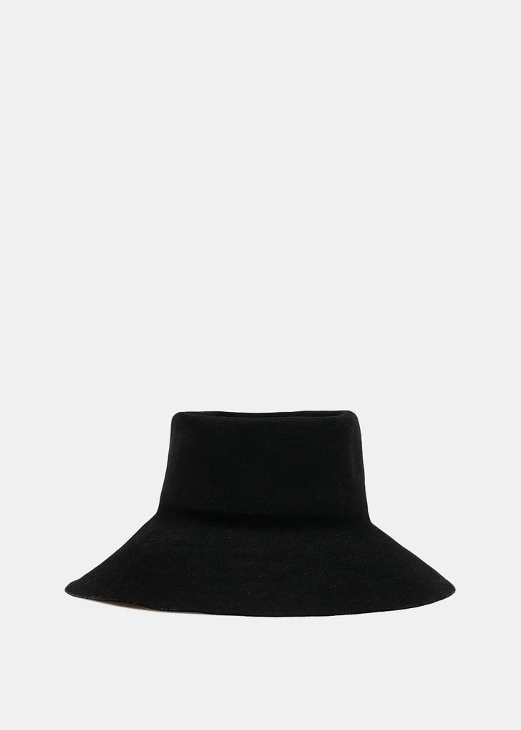 商品HORISAKI DESIGN X HANDEL|Horisaki Design & Handel Black Rabbit Fur Felt Telescope Hat,价格¥2001,第2张图片详细描述