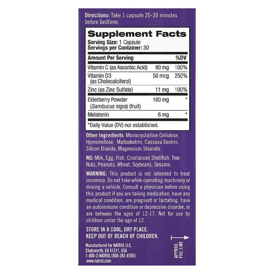 商品Natrol|Sleep+ Immune Health Capsules,价格¥133,第4张图片详细描述