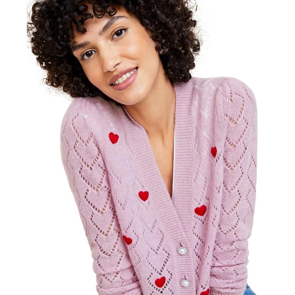 商品Charter Club|Women's 100% Cashmere Heart Pointelle Button Cardigan, Created for Macy's,价格¥1725,第3张图片详细描述