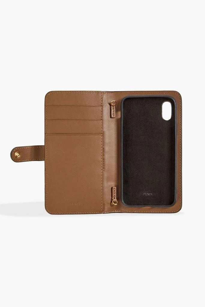 商品Fendi|Logo-print coated-canvas and leather iPhone X bag,价格¥3872,第4张图片详细描述