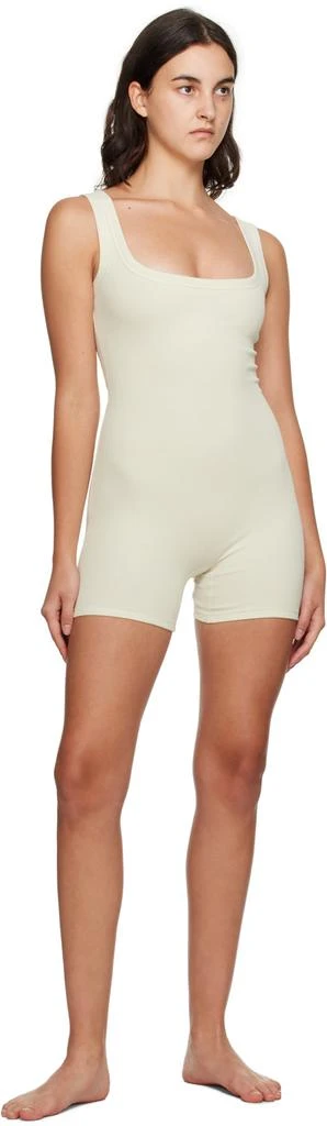 商品SKIMS|Off-White Cotton Rib Onesie Jumpsuit,价格¥689,第4张图片详细描述