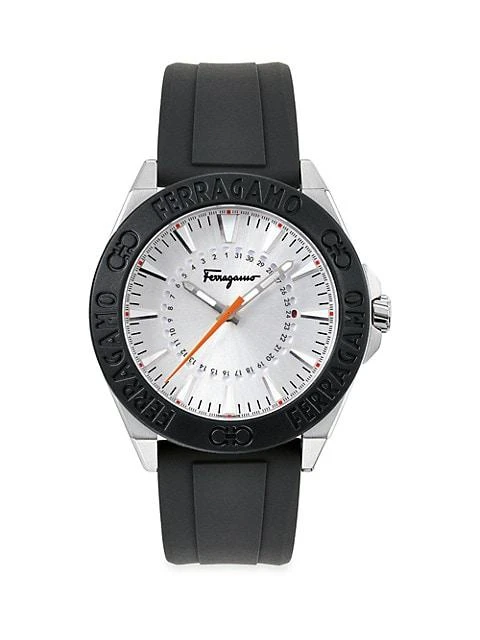 商品Salvatore Ferragamo|Logo Silicone Strap Watch,价格¥5243,第1张图片