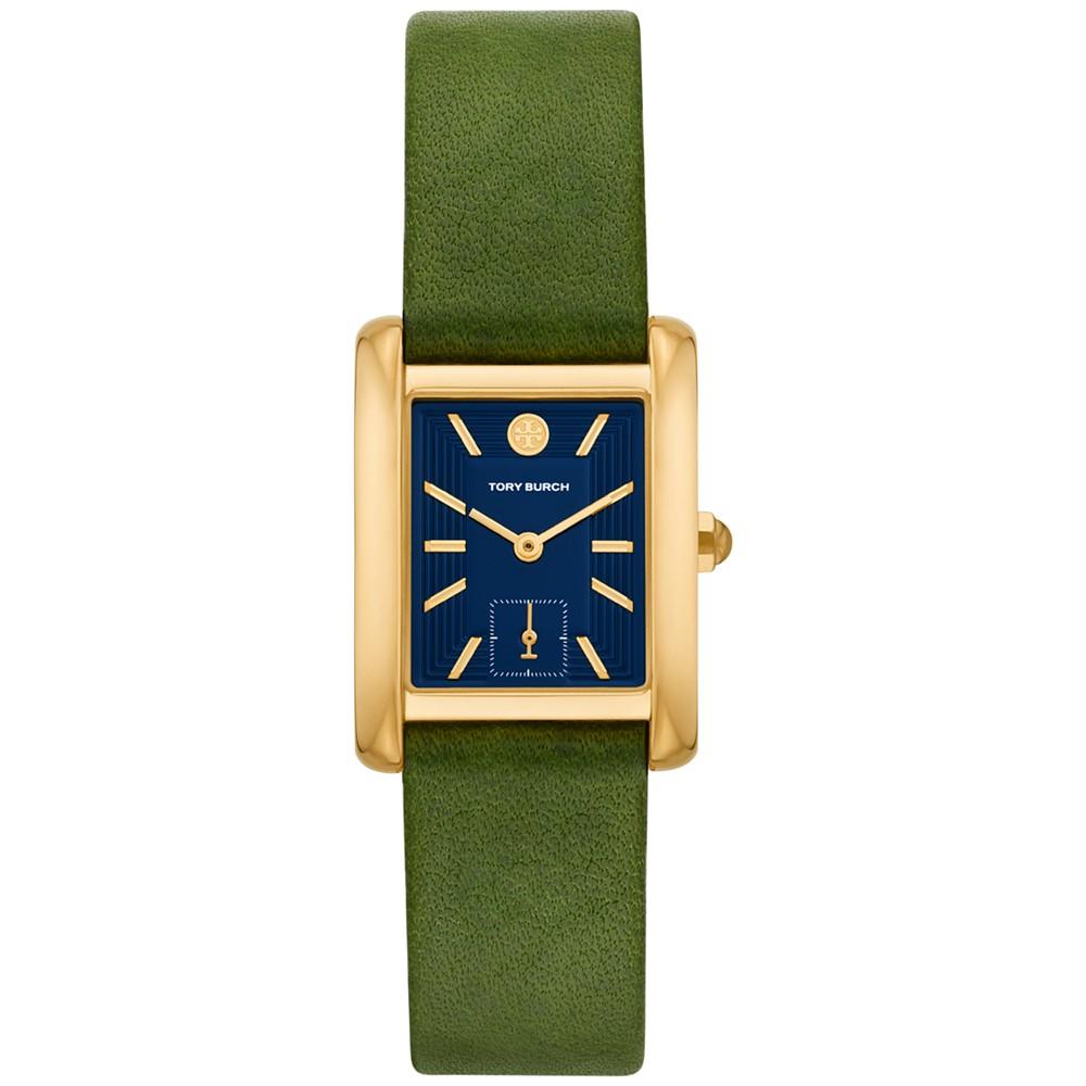 Women's The Eleanor Green Leather Strap Watch 24mm商品第1张图片规格展示