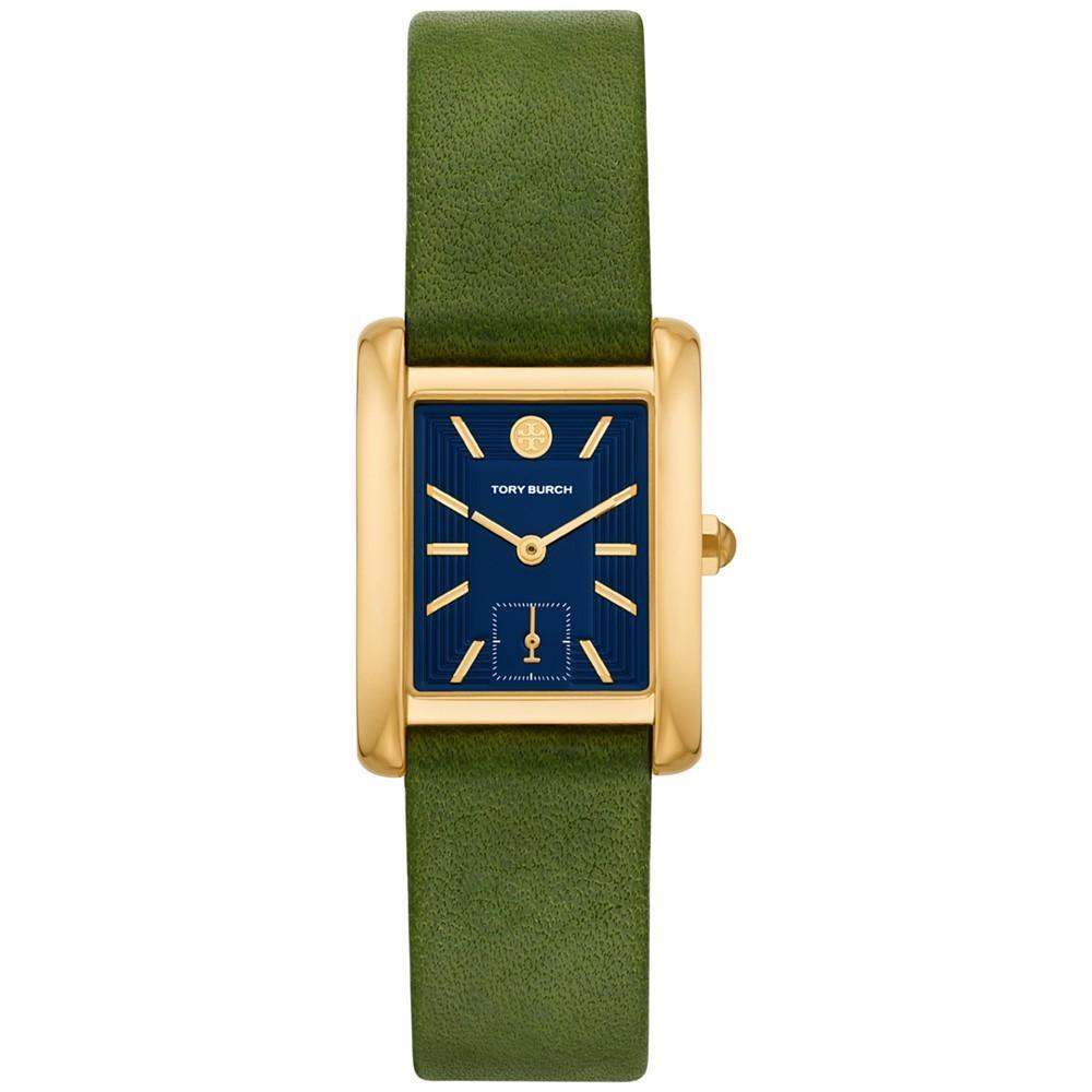 商品Tory Burch|Women's The Eleanor Green Leather Strap Watch 24mm,价格¥1543,第1张图片