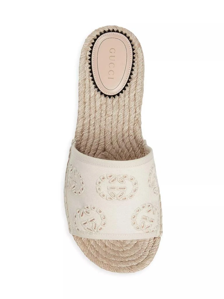 商品Gucci|Damita Logo Eyelet Canvas Espadrilles,价格¥5099,第5张图片详细描述