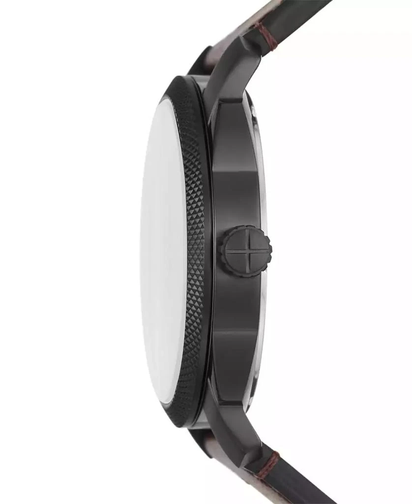 商品Fossil|Men's Machine Brown Leather Strap Watch 42mm,价格¥1188,第2张图片详细描述