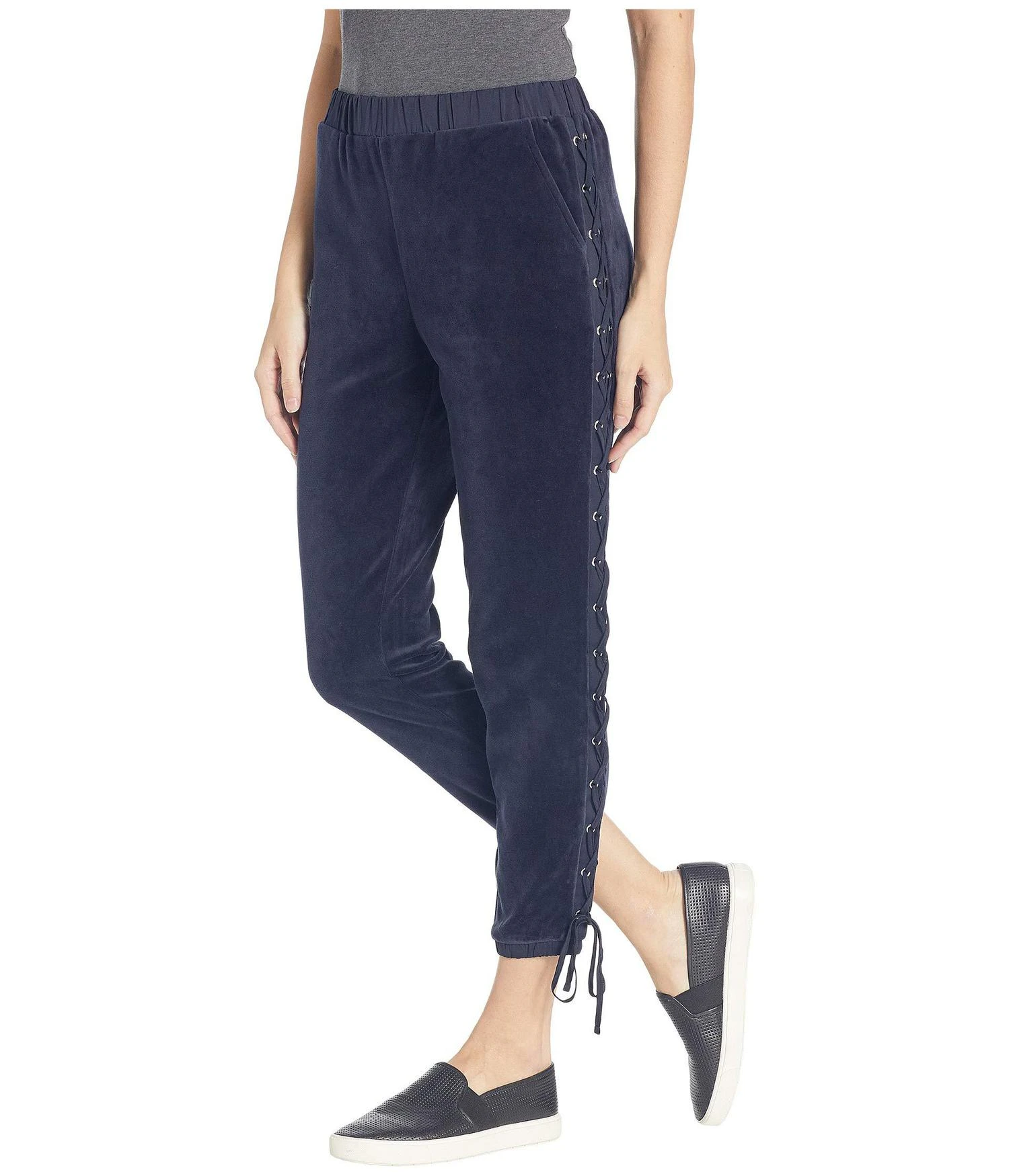 商品Juicy Couture|Track Velour Pants with Lacing,价格¥152,第2张图片详细描述