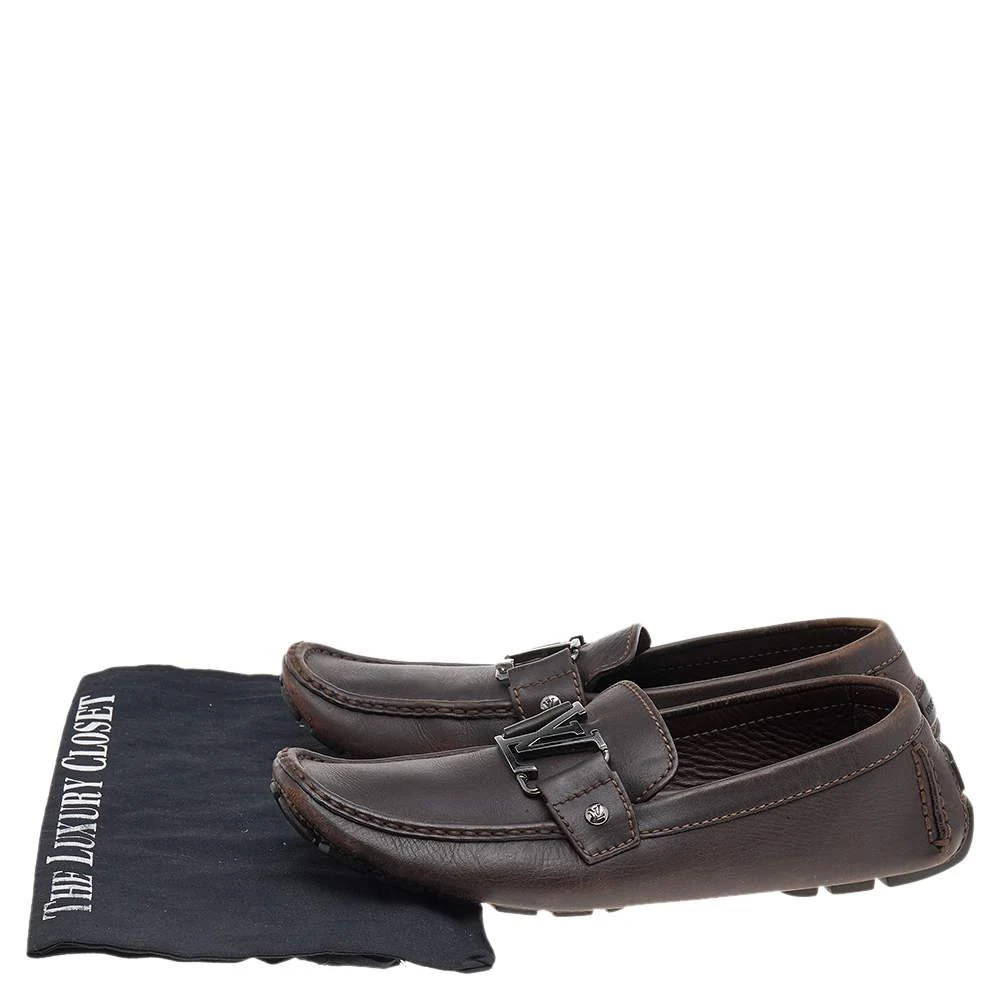 Louis Vuitton Dark Brown Leather Monte Carlo Loafers Size 41 商品