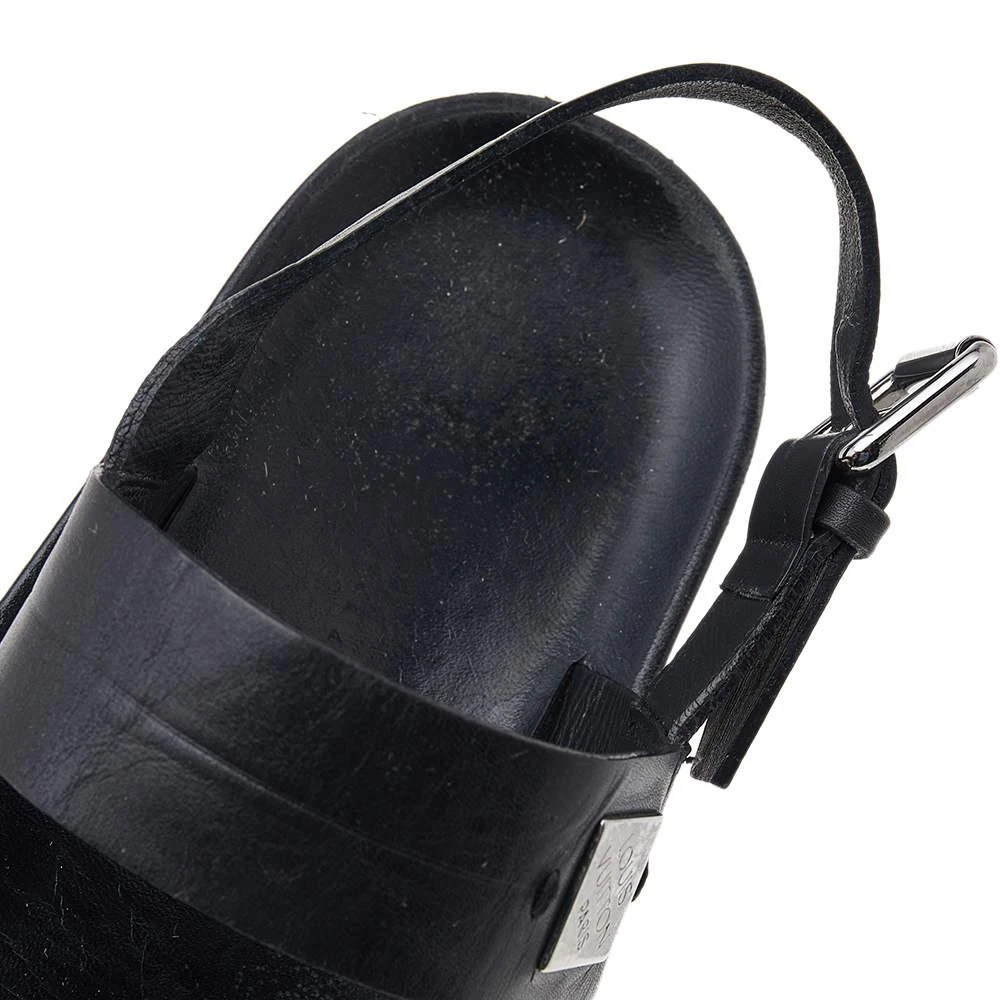 Louis Vuitton Black Leather Flat Sandals Size 43 商品