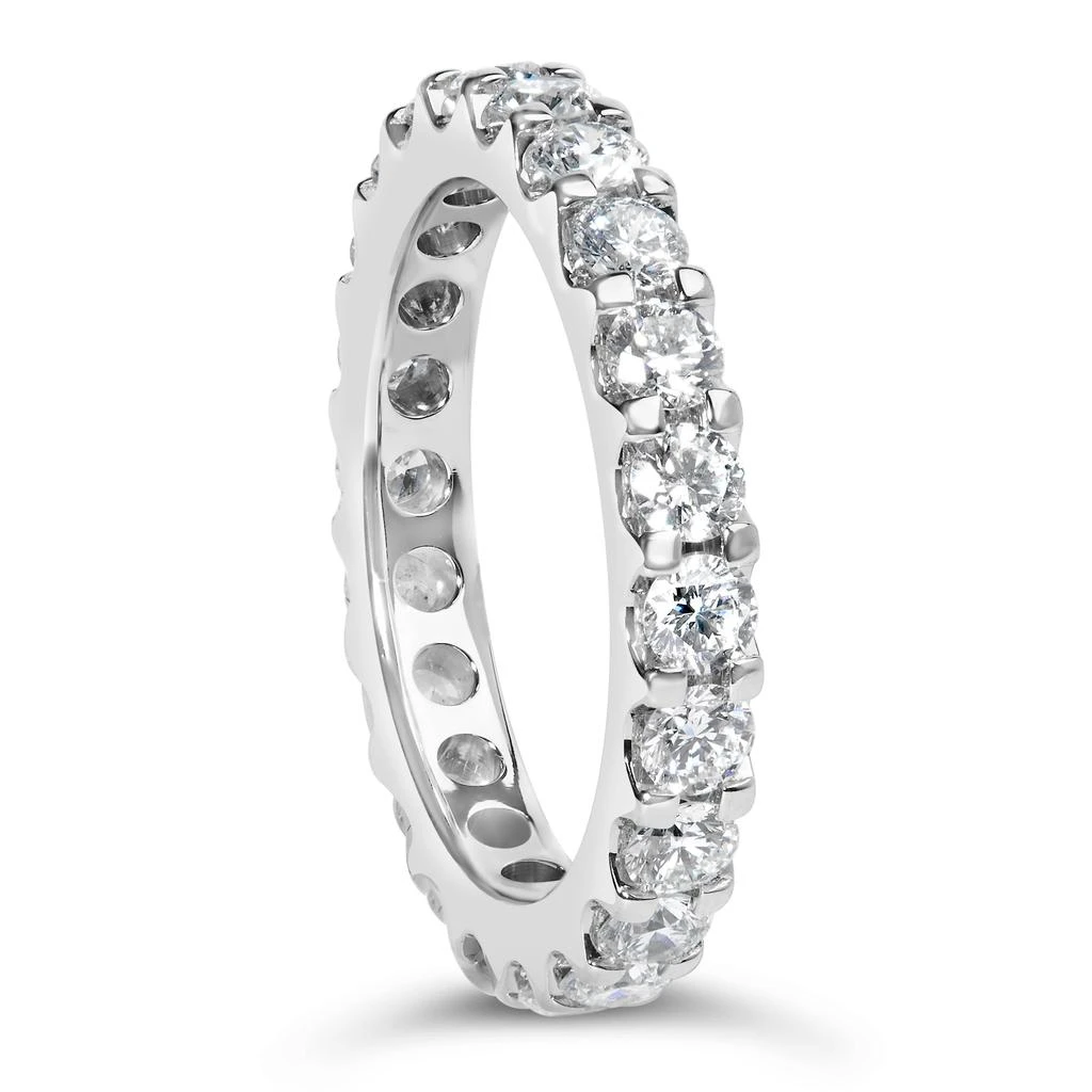 商品Haus of Brilliance|14K White Gold Shared Prong Set Round Diamond Eternity Band Ring,价格¥38681,第3张图片详细描述