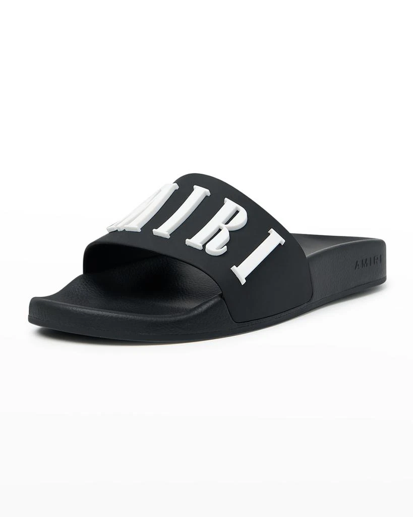 商品AMIRI|Bicolor Logo Pool Sandals,价格¥2124,第2张图片详细描述