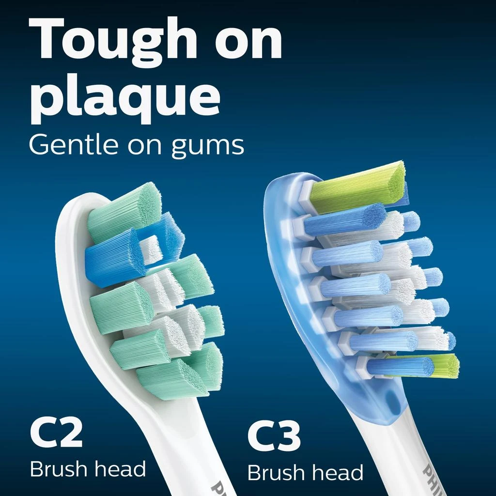 商品Philips Sonicare|Philips Sonicare Genuine Toothbrush Head Variety Pack, C3 Premium Plaque Control and C2 Optimal Control, 3 Brush Heads, White, HX9023/69,价格¥269,第2张图片详细描述