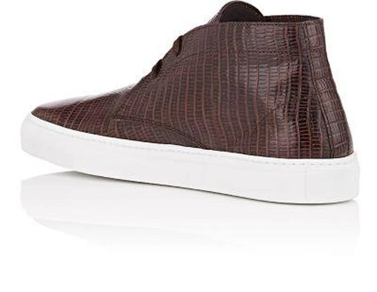 商品Barneys New York|Lizard-Stamped Leather Chukka Sneakers,价格¥952,第3张图片详细描述