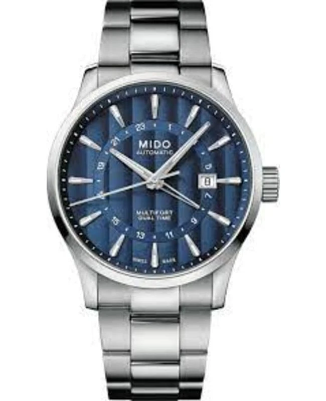 商品MIDO|Mido Multifort Dual Time Blue Dial Steel Men's Watch M038.429.11.041.00,价格¥6565,第1张图片