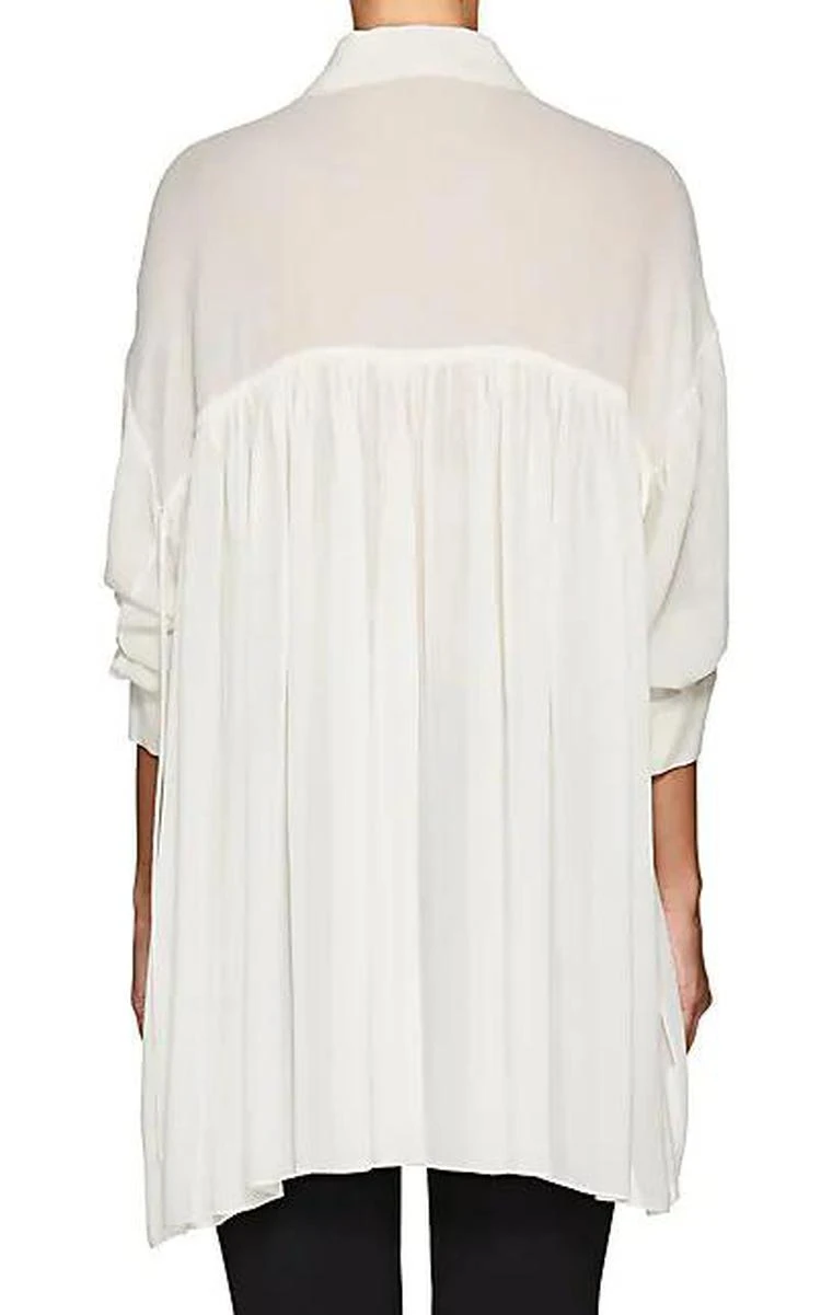 商品Chloé|Drawstring Crepe Blouse,价格¥2414,第2张图片详细描述