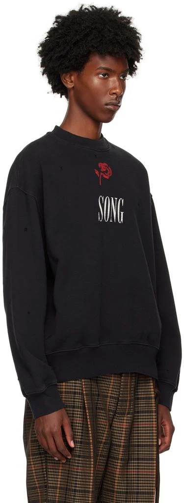 商品Song for the Mute|Black 'Song' Gym Sweatshirt,价格¥1324,第2张图片详细描述