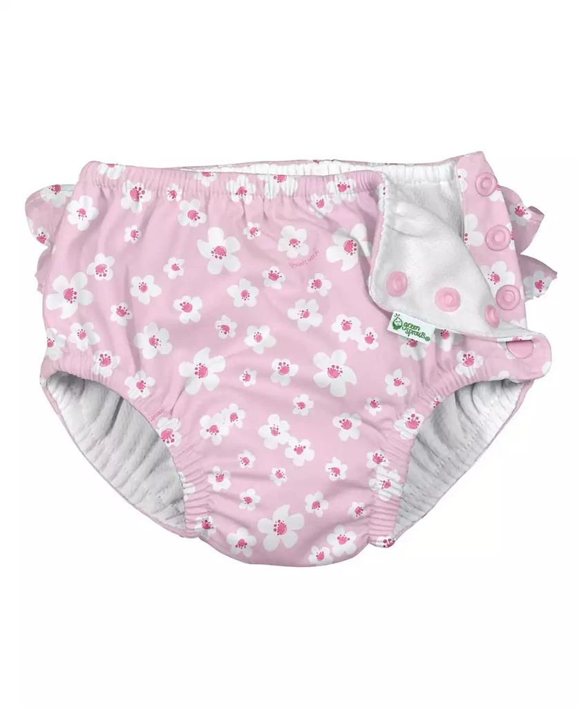 商品green sprouts|Baby Girls Ruffle Snap Absorbent Swim Diaper,价格¥116,第1张图片详细描述