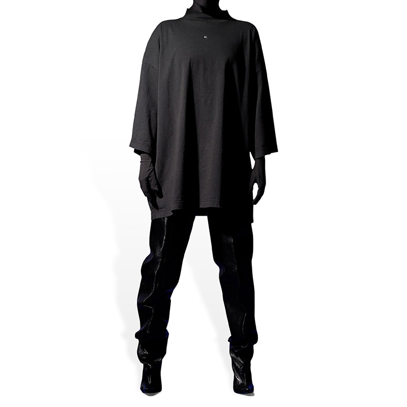 【预售3-7天】Balenciaga/巴黎世家 22年秋冬  YEEZY GAP联名系列 男女同款黑色纯棉3/4袖T恤719614TMVQ21000商品第3张图片规格展示