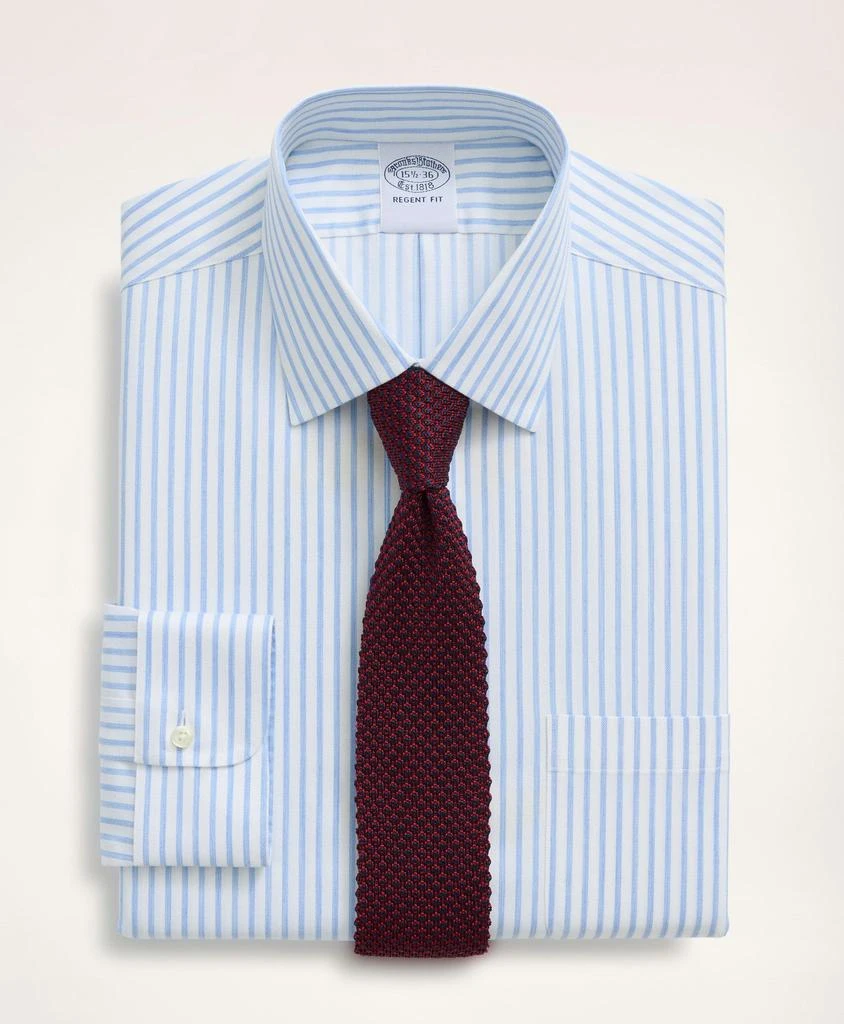 商品Brooks Brothers|Stretch Regent Regular-Fit Dress Shirt, Non-Iron Twill Stripe  Ainsley Collar,价格¥496,第1张图片