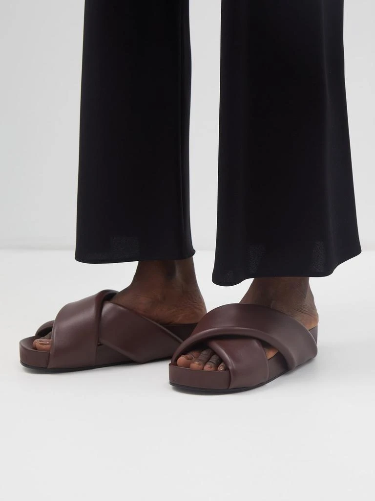 商品Jil Sander|Padded leather platform slides,价格¥3192,第3张图片详细描述