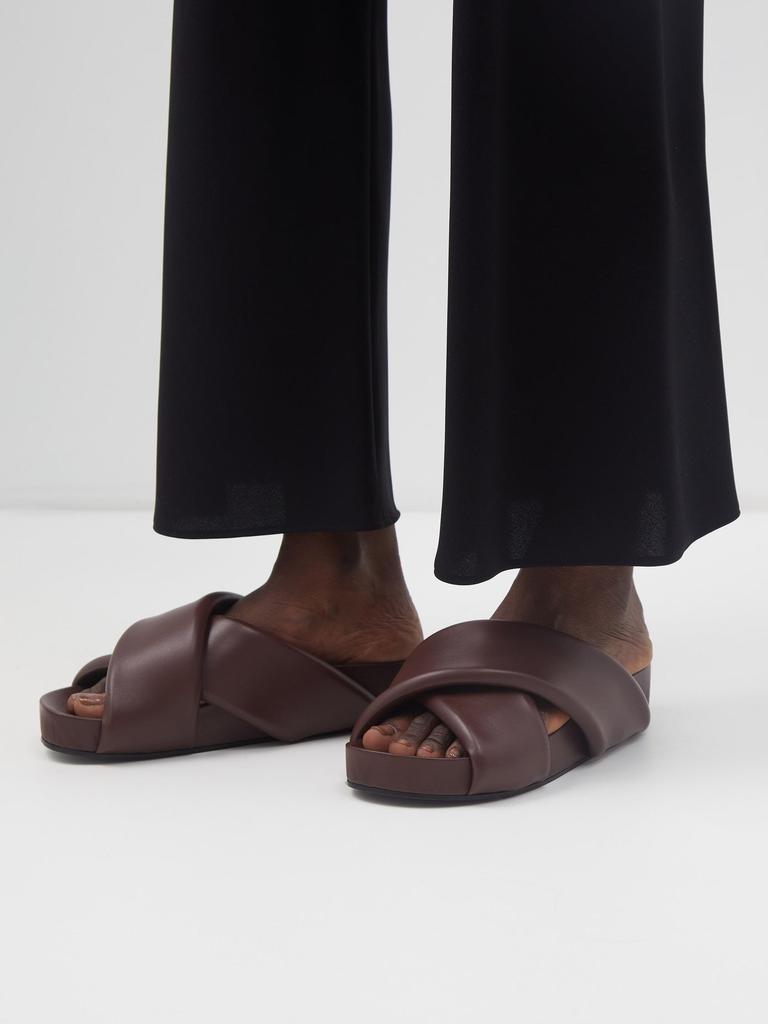 商品Jil Sander|Padded leather platform slides,价格¥4175,第5张图片详细描述