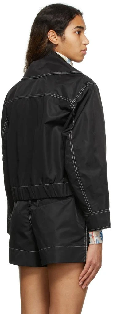 商品Ganni|Black Recycled Nylon Jacket,价格¥1437,第3张图片详细描述